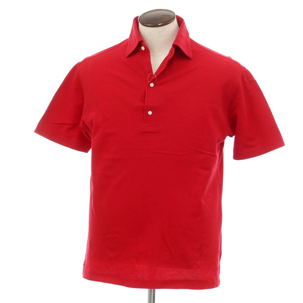 [Used] ORIAN Cotton short-sleeved polo shirt, red [Size L] [RED] [S/S] [Condition rank B] ​​[Men&