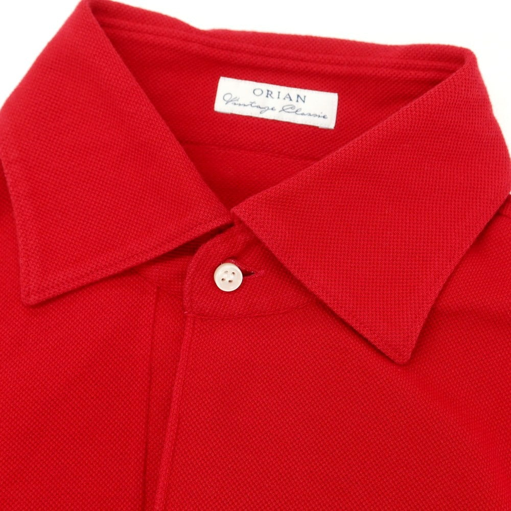 [Used] ORIAN Cotton short-sleeved polo shirt, red [Size L] [RED] [S/S] [Condition rank B] ​​[Men&