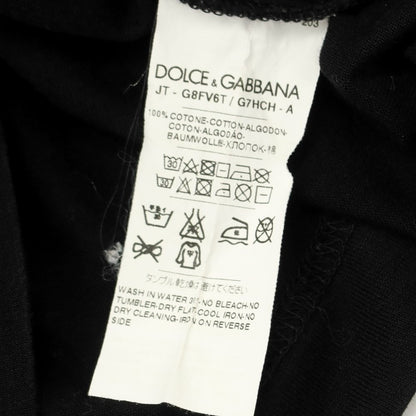 [Used] Dolce &amp;amp; Gabbana DOLCE&amp;amp;GABBANA Cotton V-neck short-sleeve T-shirt Black [Size 46] [BLK] [S/S] [Condition Rank B] ​​[Men&