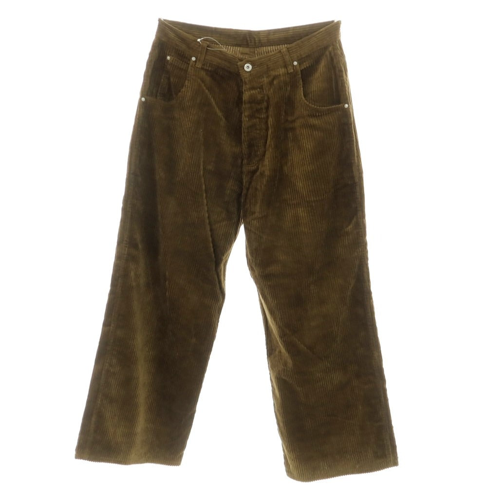 【中古】ウィローパンツ WILLOW PANTS コットンポリエステル ワイド コーデュロイパンツ ブラウンカーキ【サイズ1】【BRW】【A/W】【状態ランクB】【メンズ】