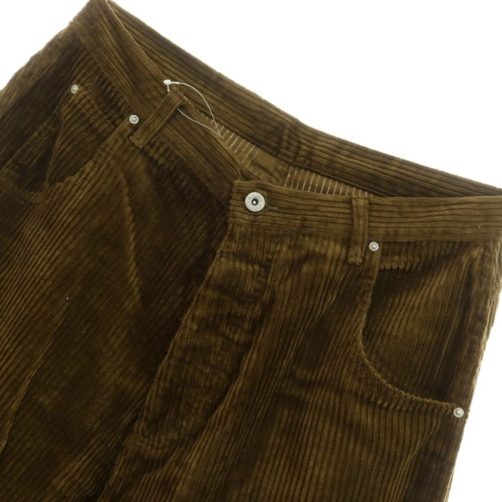 【中古】ウィローパンツ WILLOW PANTS コットンポリエステル ワイド コーデュロイパンツ ブラウンカーキ【サイズ1】【BRW】【A/W】【状態ランクB】【メンズ】