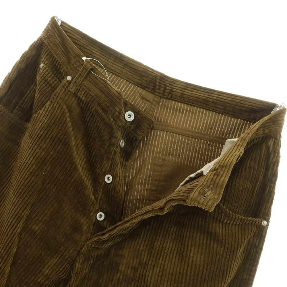 【中古】ウィローパンツ WILLOW PANTS コットンポリエステル ワイド コーデュロイパンツ ブラウンカーキ【サイズ1】【BRW】【A/W】【状態ランクB】【メンズ】