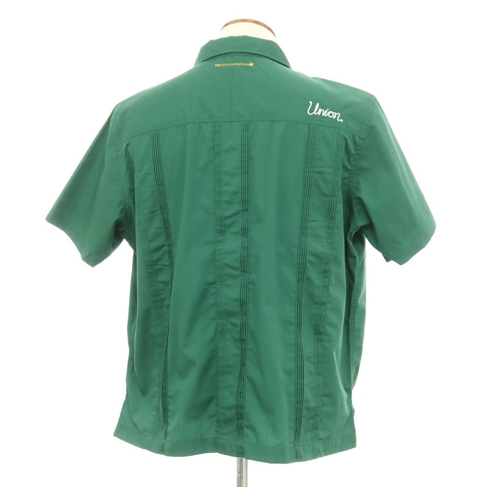 [Used] [Unused] UNION 2024 Spring/Summer Polyester Cotton Zip-up Short Sleeve Shirt Green x White [Size 2/M] [GRN] [S/S] [Condition Rank S] [Men&