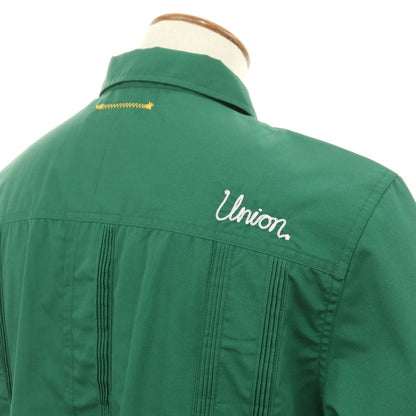 [Used] [Unused] UNION 2024 Spring/Summer Polyester Cotton Zip-up Short Sleeve Shirt Green x White [Size 2/M] [GRN] [S/S] [Condition Rank S] [Men&