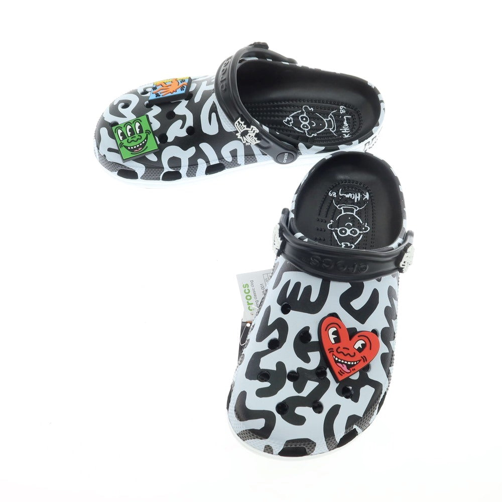 【中古】クロックス crocs × KEITH HARING サンダル ブラックxホワイト【 27cm 】【 状態ランクA 】【 メンズ 】