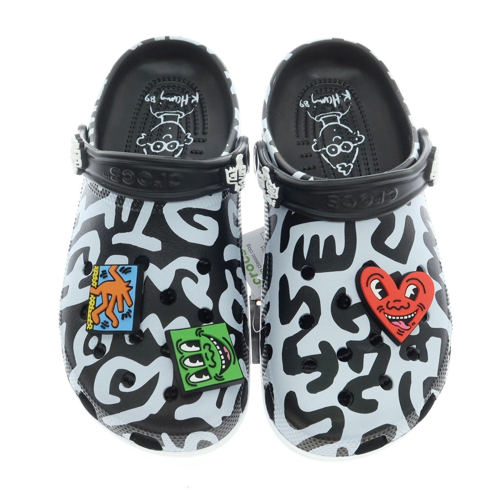 【中古】クロックス crocs × KEITH HARING サンダル ブラックxホワイト【 27cm 】【 状態ランクA 】【 メンズ 】