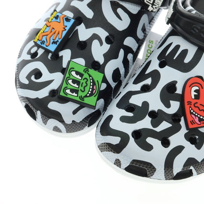 【中古】クロックス crocs × KEITH HARING サンダル ブラックxホワイト【 27cm 】【 状態ランクA 】【 メンズ 】