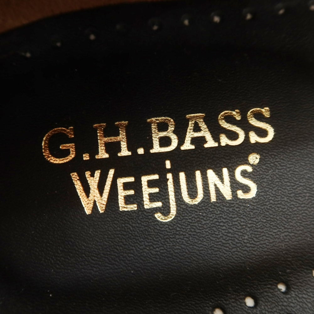 【中古】【未使用】ジーエイチバス G.H.BASS&amp;CO. WEEJUNS コンビ ペニーローファー ブラックxホワイト【 UK7 】【 状態ランクS 】【 メンズ 】