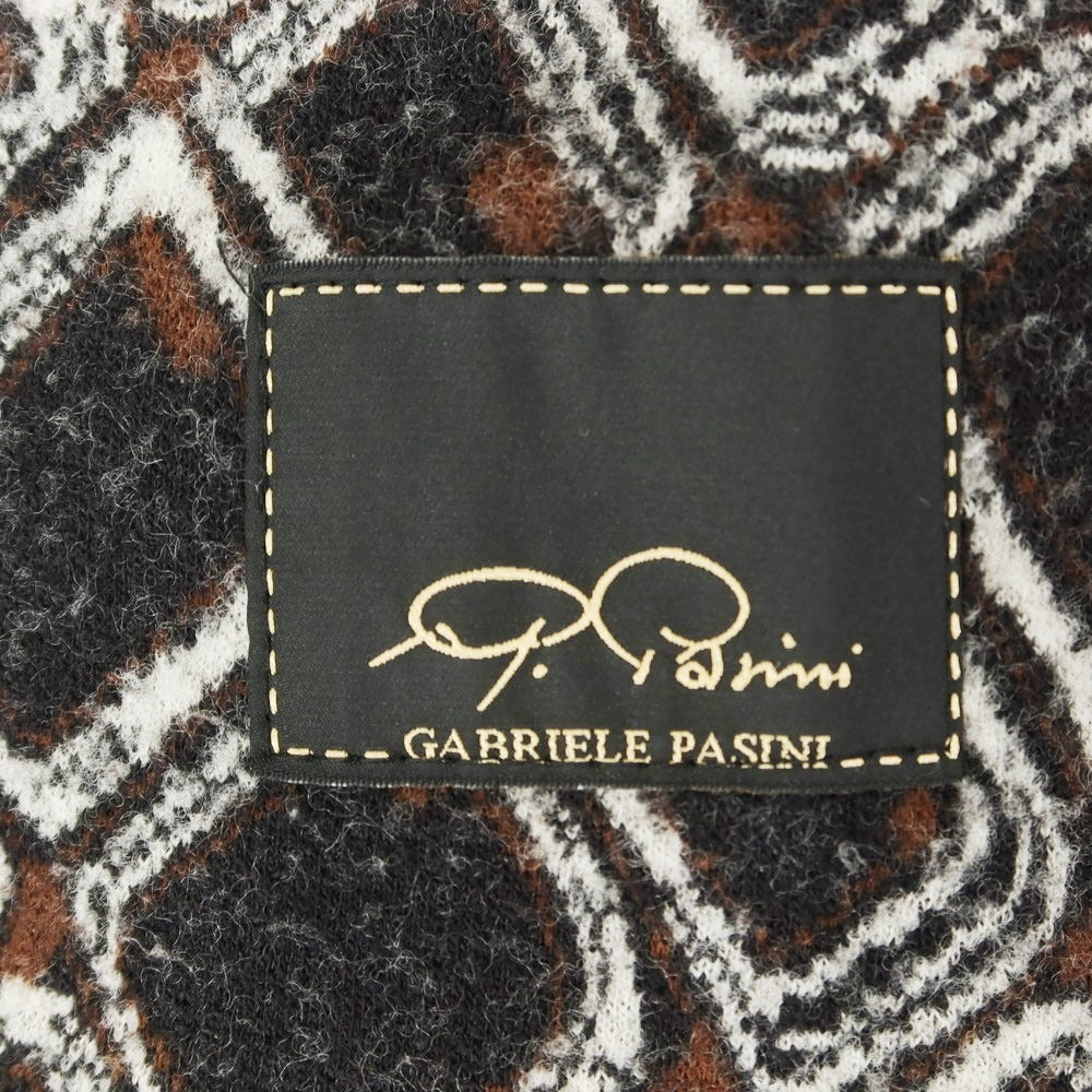 【中古】ガブリエレ パジーニ Gabriele Pasini ウールポリエステルコットン カジュアルジャケット チャコールxブラウン【 42 】【 状態ランクB 】【 メンズ 】