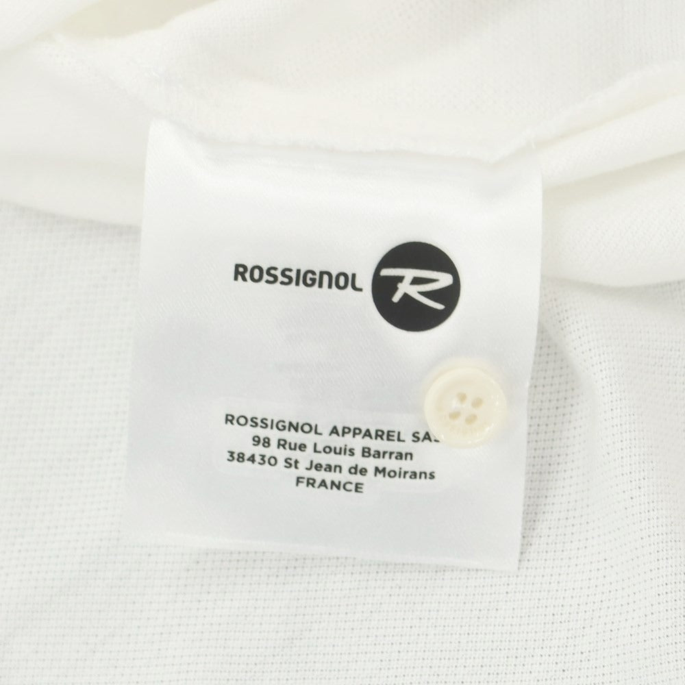 [Used] Rossignol Cotton Short Sleeve Polo Shirt White x Navy [Size 46] [WHT] [S/S] [Condition Rank A] [Men&