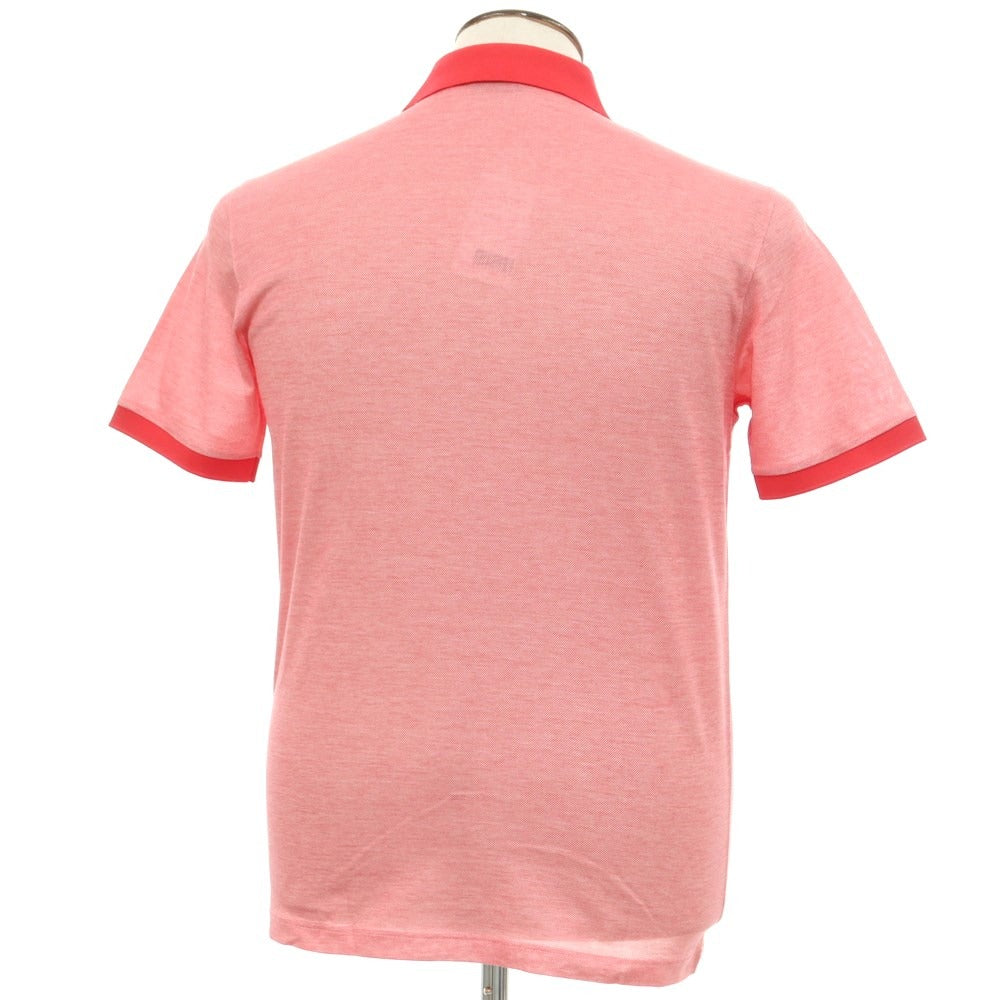 [Used] [Unused] GRAN SASSO Cotton Pique Short Sleeve Polo Shirt Red x White [Size 50] [RED] [S/S] [Condition Rank S] [Men&