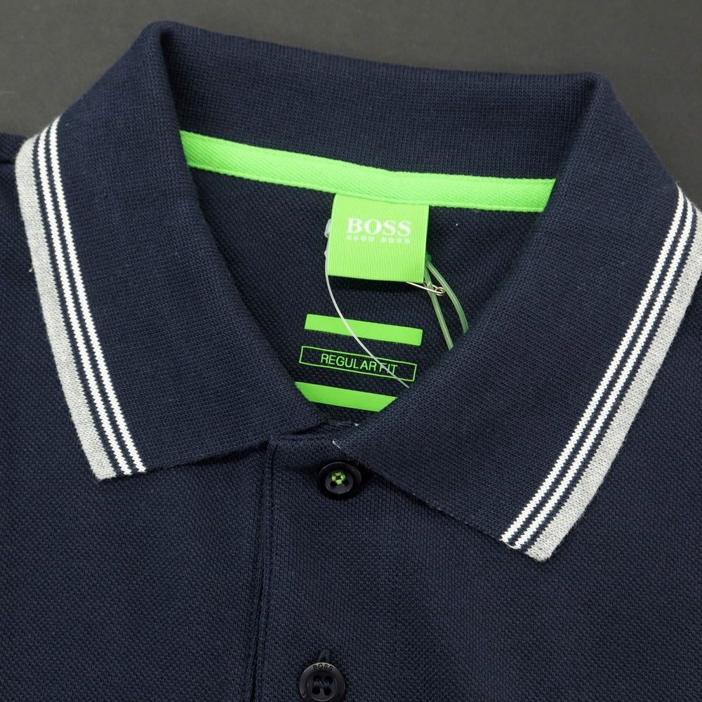 BOSS ストライプポロシャツ 青/白 （HUGO BOSS - HUGO BOSS