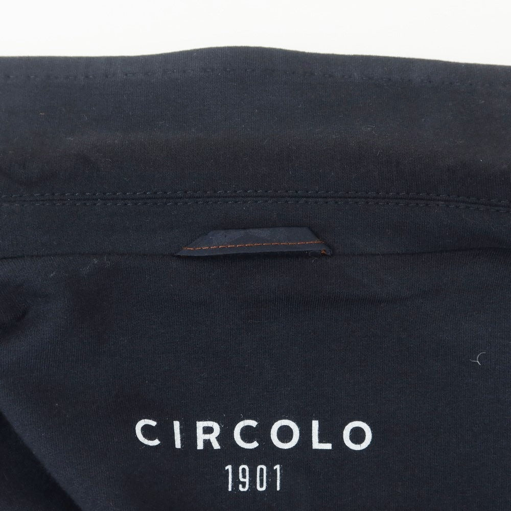 【中古】チルコロ1901 CIRCOLO 1901 コットン ジャージー 2つボタン カジュアルジャケット ネイビー【 50 】【 状態ランクB 】【 メンズ 】