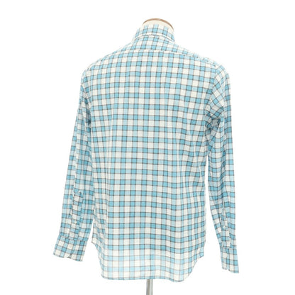 [Used] Bagutta Cotton Check Casual Shirt Light Blue x White [Size 40] [BLU] [S/S/A/W] [Condition Rank A] [Men&