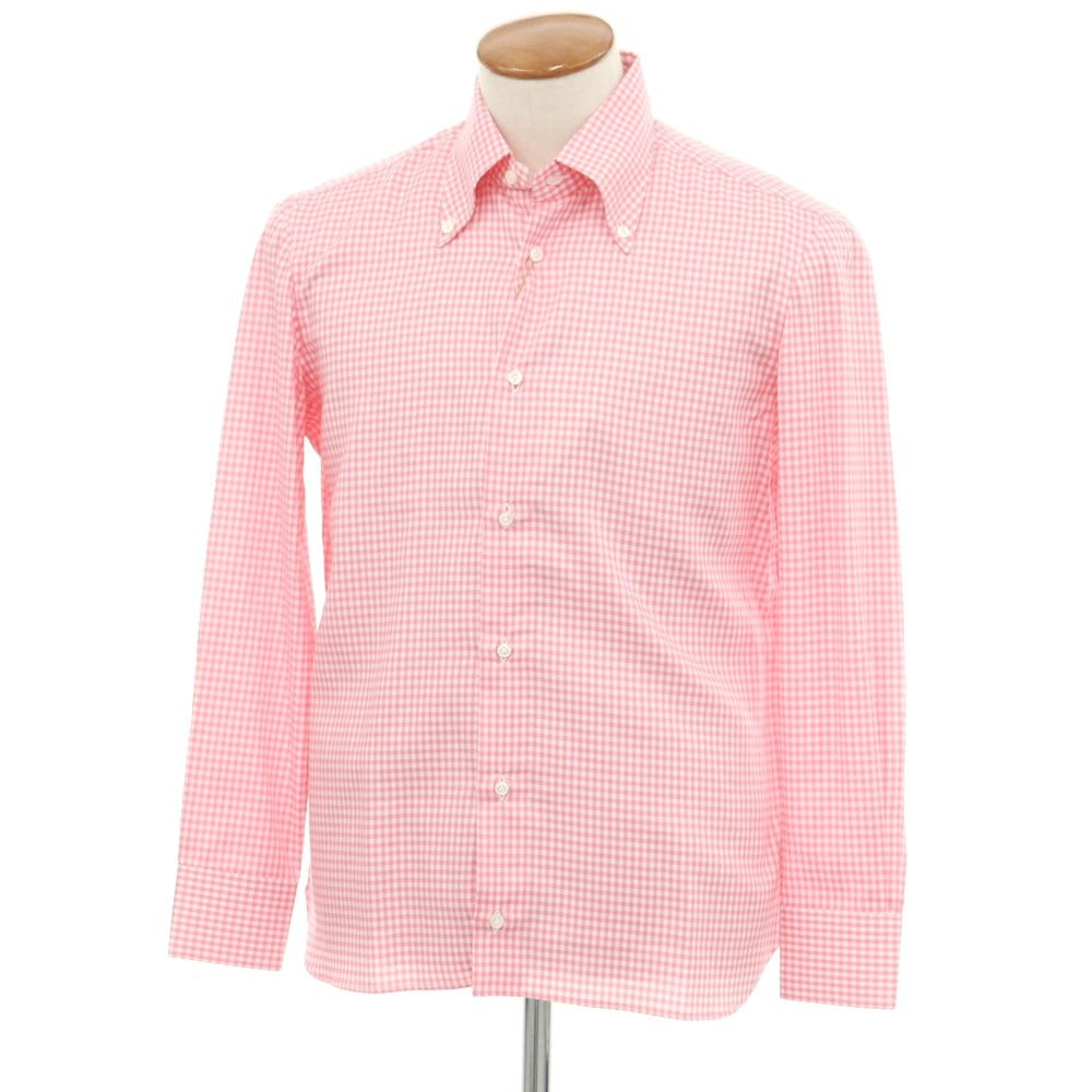 [Used] [Unused] Luigi Borrelli Cotton Button-down Casual Shirt Pink x White [Size 39] [PNK] [S/S/A/W] [Condition Rank S] [Men&