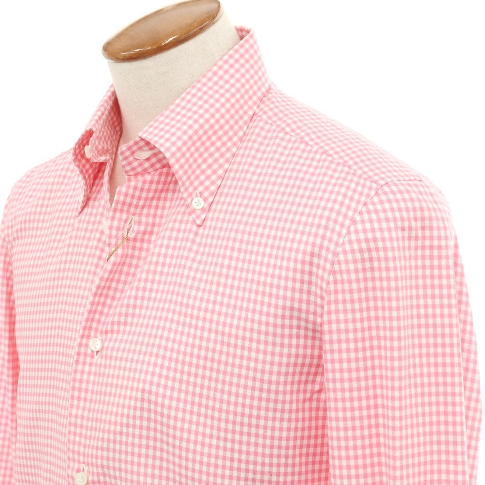 [Used] [Unused] Luigi Borrelli Cotton Button-down Casual Shirt Pink x White [Size 39] [PNK] [S/S/A/W] [Condition Rank S] [Men&