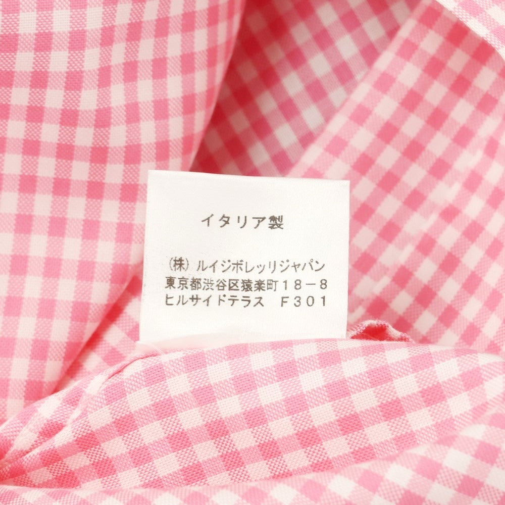 [Used] [Unused] Luigi Borrelli Cotton Button-down Casual Shirt Pink x White [Size 39] [PNK] [S/S/A/W] [Condition Rank S] [Men&