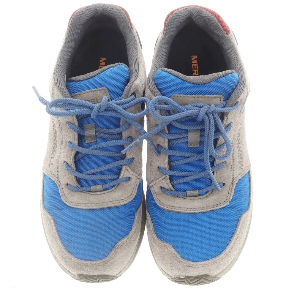 【中古】メレル MERRELL スエード ナイロン スニーカー グレーxブルー【 26.5cm 】【 状態ランクC 】【 メンズ 】