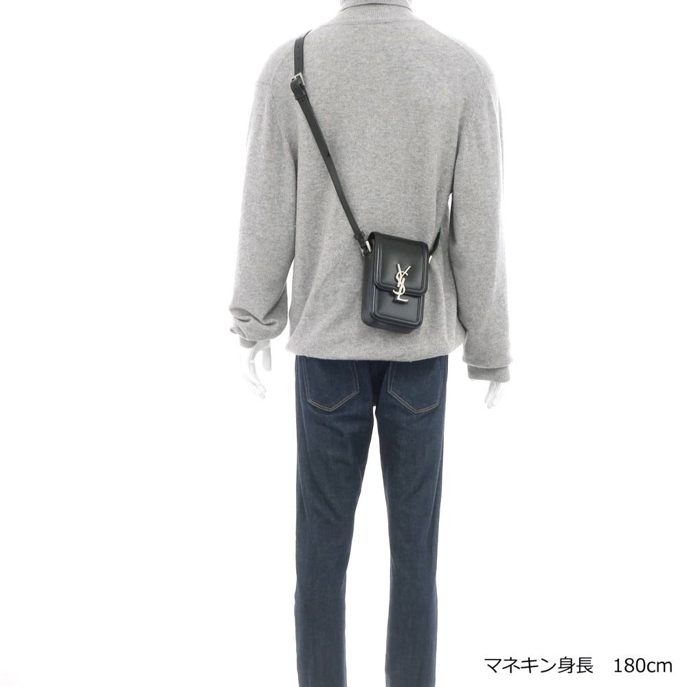 【中古】サンローラン SAINT LAURENT ソルフェリーノ ミニ バッグ ショルダーバッグ ブラック【 状態ランクB 】【 メンズ 】