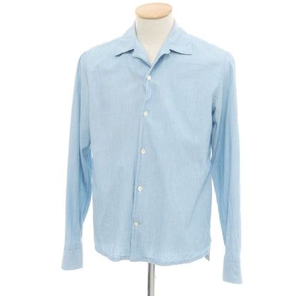 [Used] Eleventy Cotton Open Collar Casual Shirt Light Blue [38] [Condition Rank C] [Men&