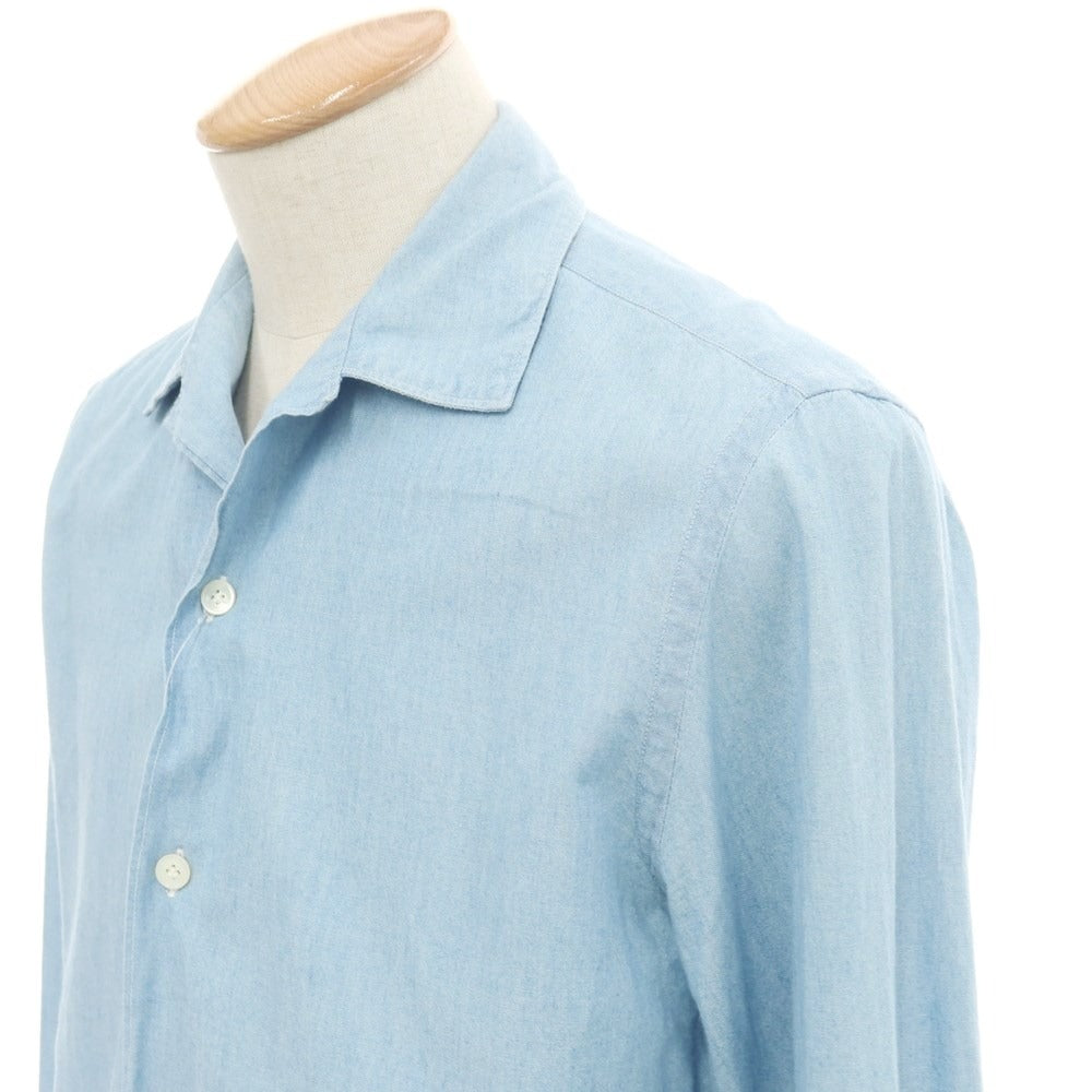 [Used] Eleventy Cotton Open Collar Casual Shirt Light Blue [38] [Condition Rank C] [Men&