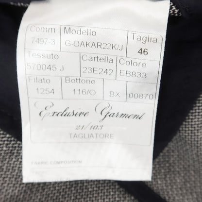 [Used] TAGLIATORE Cotton Jersey Casual Jacket Dark Navy x Off White [46] [Condition Rank B] ​​[Men&