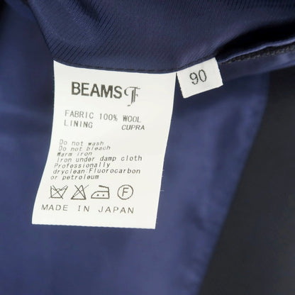 【中古】ビームスエフ BEAMS F ウール 6B ダブル テーラードジャケット ダークネイビー【 90 】【 状態ランクB 】【 メンズ 】