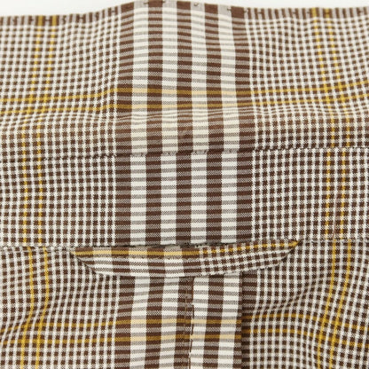 [Used] BEAMS F Cotton Silk Check 3B Casual Jacket White x Brown [93 (M)] [Condition Rank B] ​​[Men&