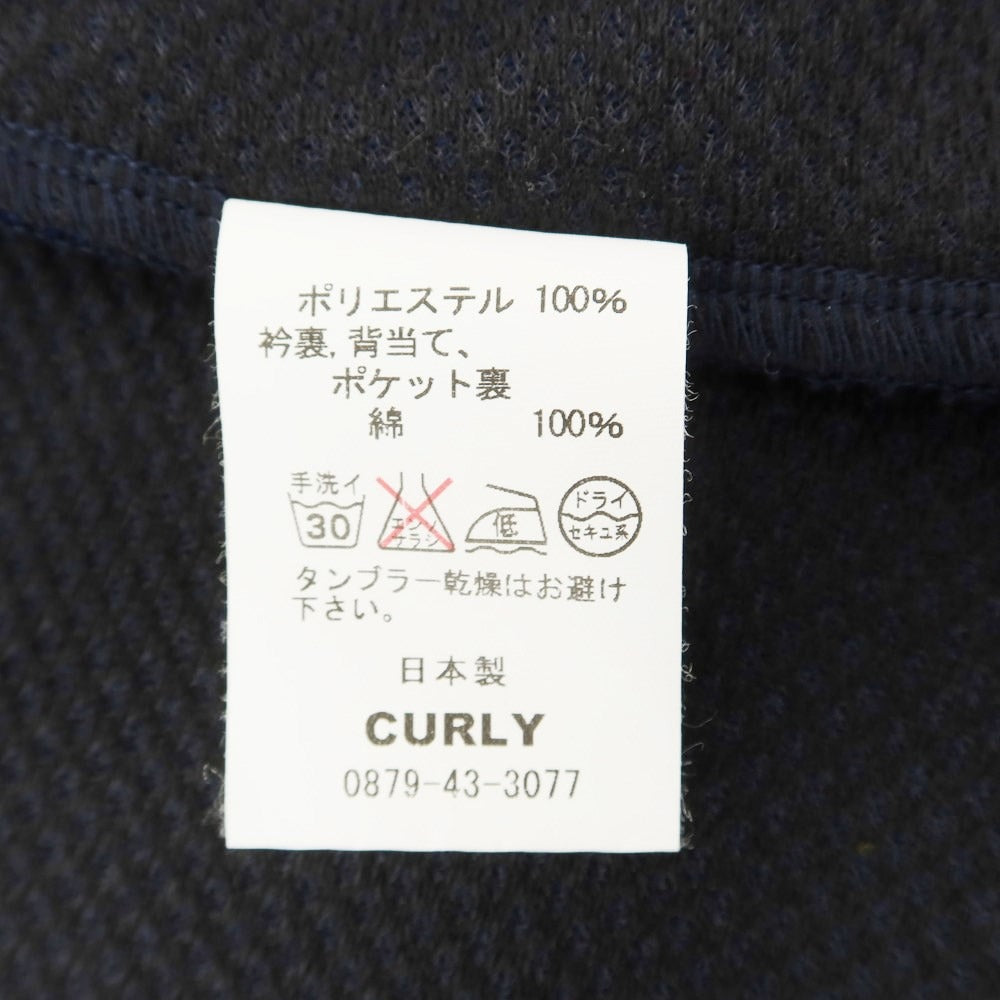 【中古】カーリー CURLY ポリエステル 2B カジュアルジャケット ネイビー【 2 】【 状態ランクB 】【 メンズ 】