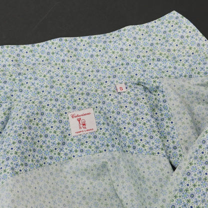 [Used] CATARISANO Cotton Floral Horizontal Collar Casual Shirt White x Light Blue [S] [Condition Rank C] [Men&