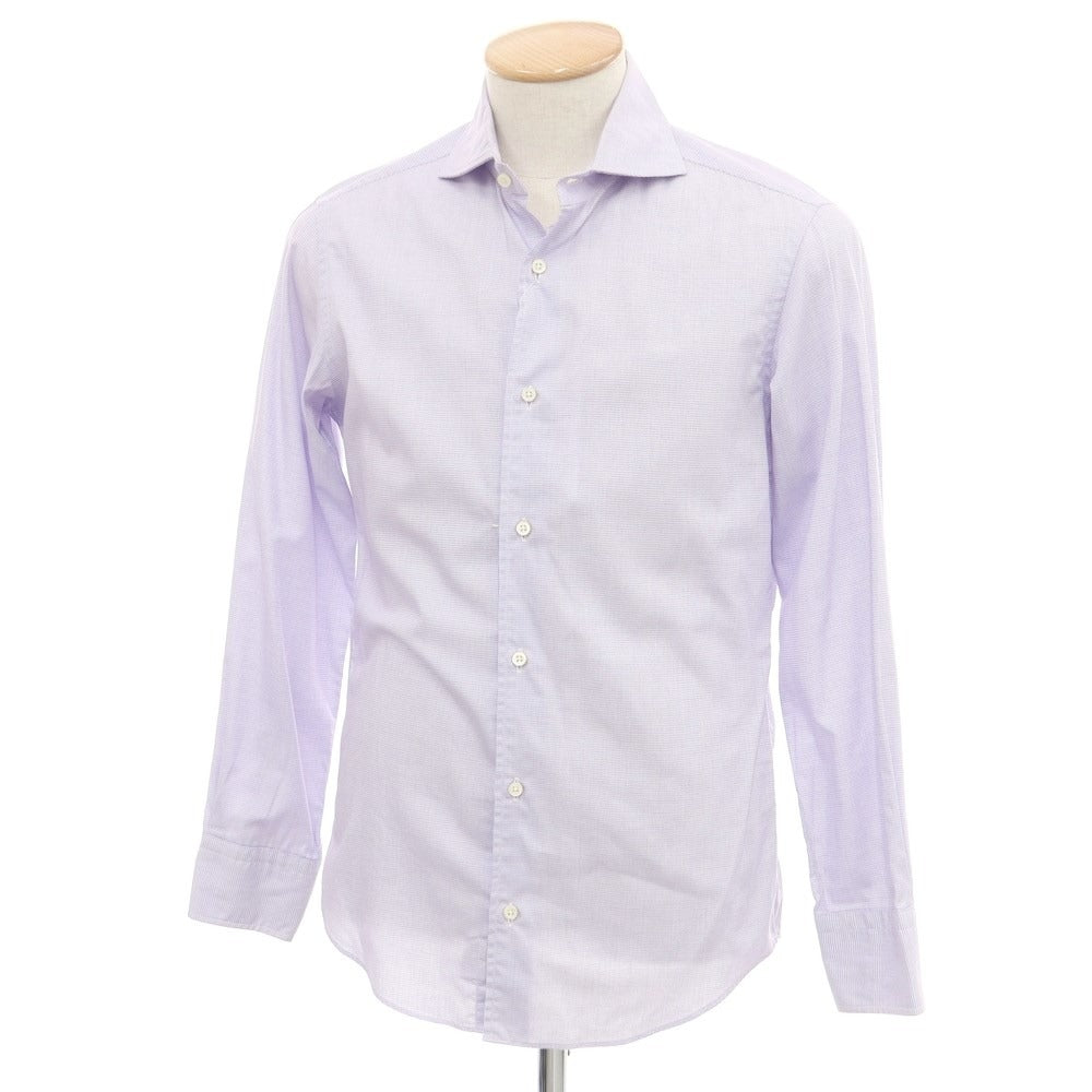 [Used] SHIPS Cotton Horizontal Collar Dress Shirt White x Purple [38] [Condition Rank C] [Men&