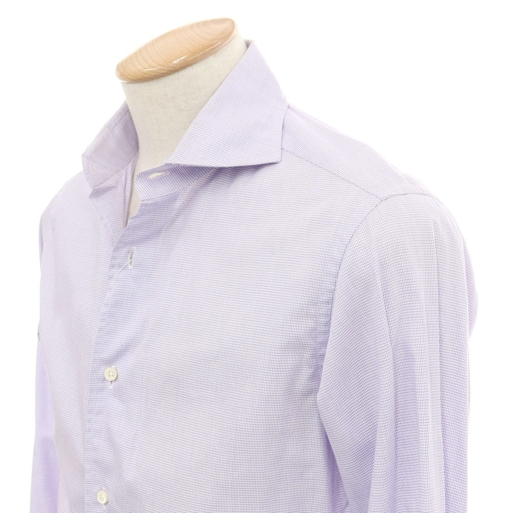 [Used] SHIPS Cotton Horizontal Collar Dress Shirt White x Purple [38] [Condition Rank C] [Men&