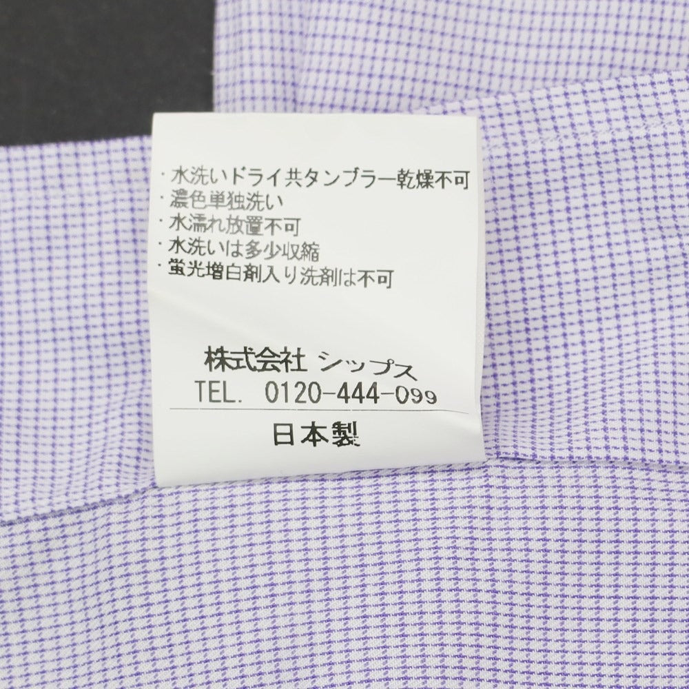 [Used] SHIPS Cotton Horizontal Collar Dress Shirt White x Purple [38] [Condition Rank C] [Men&