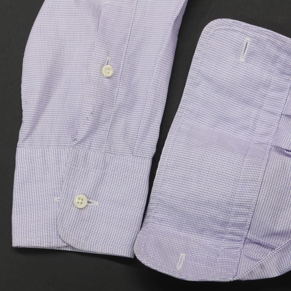 [Used] SHIPS Cotton Horizontal Collar Dress Shirt White x Purple [38] [Condition Rank C] [Men&