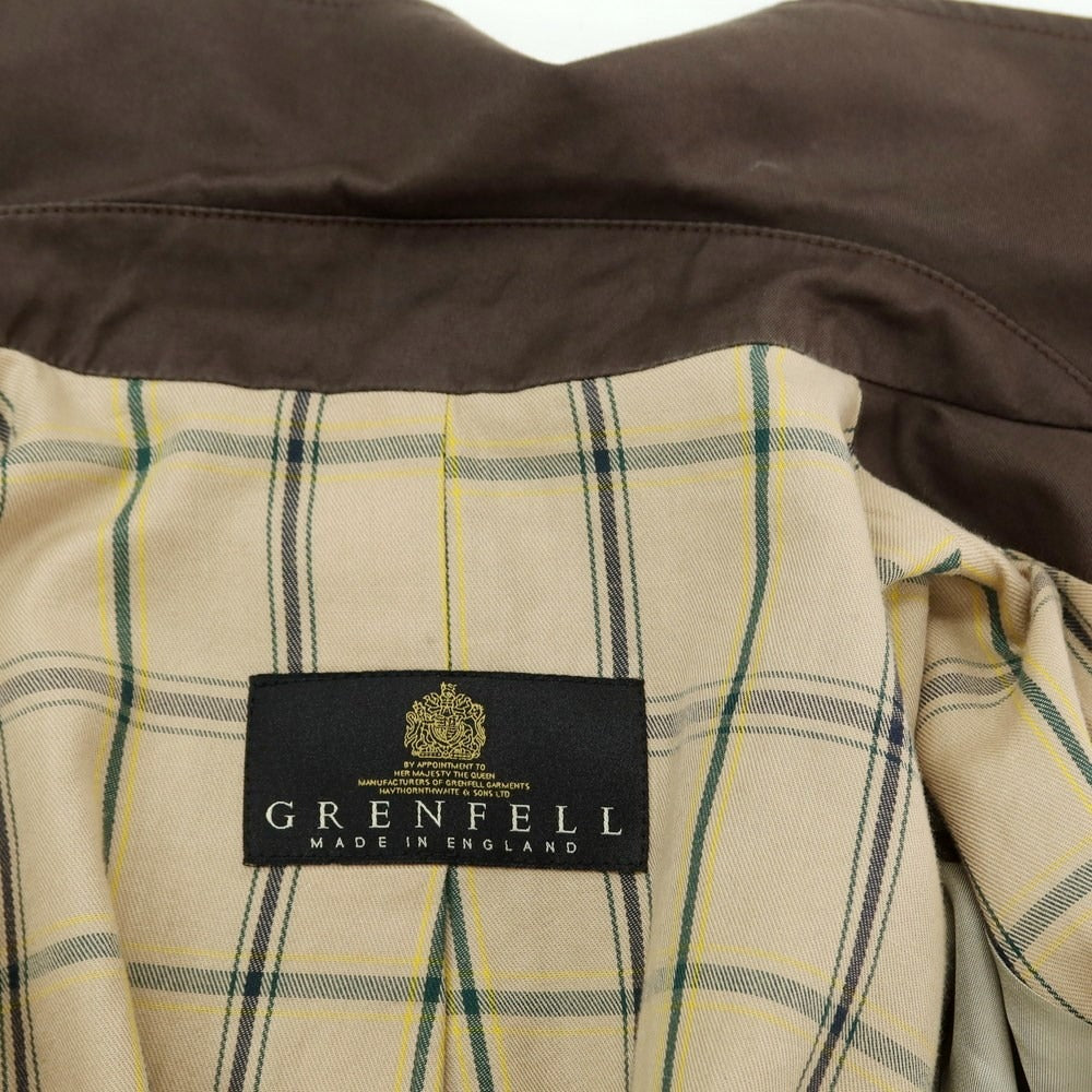 【中古】グレンフェル GRENFELL コットン ステンカラーコート ブラウン【サイズ38】【BRW】【S/S】【状態ランクB】【メンズ】【759181】