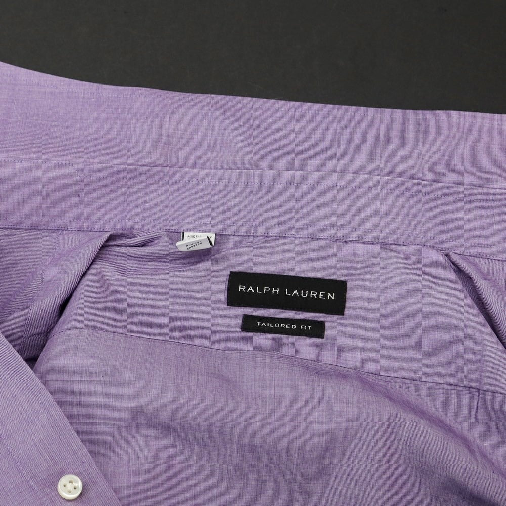 [Used] Ralph Lauren Black Label Cotton Wide Collar Dress Shirt Purple [15] [Condition Rank B] ​​[Men&