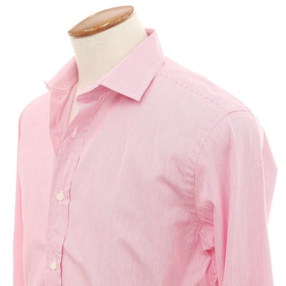 [Used] Ralph Lauren Black Label Cotton Striped Semi-Wide Collar Dress Shirt Pink x White [15 1/2] [Condition Rank B] ​​[Men&