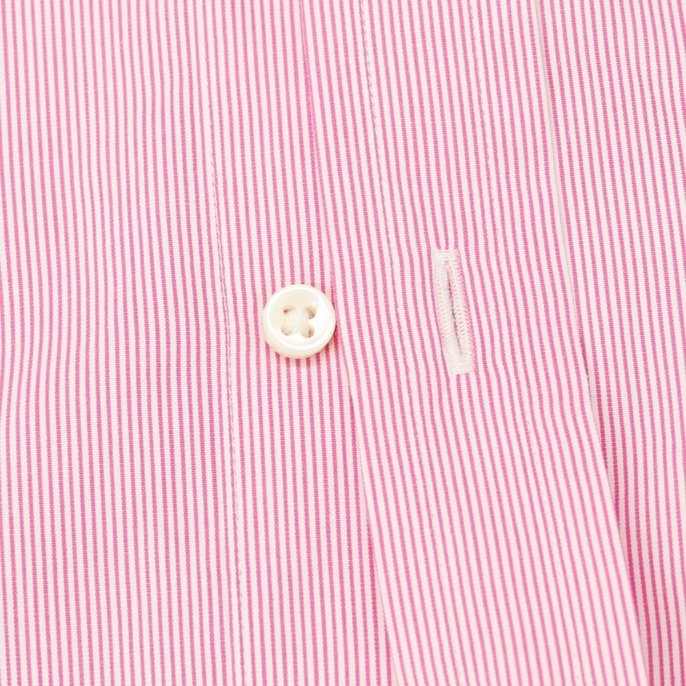 [Used] Ralph Lauren Black Label Cotton Striped Semi-Wide Collar Dress Shirt Pink x White [15 1/2] [Condition Rank B] ​​[Men&