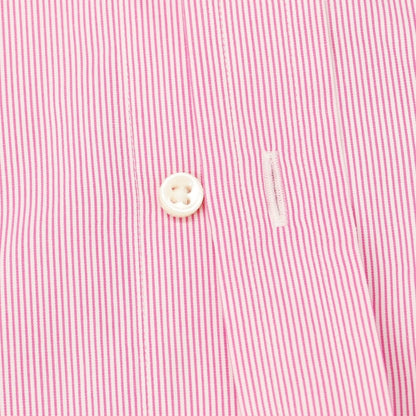 [Used] Ralph Lauren Black Label Cotton Striped Semi-Wide Collar Dress Shirt Pink x White [15 1/2] [Condition Rank B] ​​[Men&