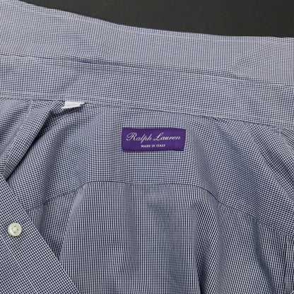 [Used] Ralph Lauren Purple Label Ralph Lauren Collection Purple Label Cotton Wide Collar Dress Shirt Navy x White [15] [Condition Rank B] ​​[Men&