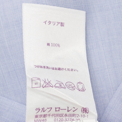 [Used] Ralph Lauren Purple Label Ralph Lauren Collection Purple Label Cotton Semi-wide collar dress shirt Lavender blue [15] [Condition rank C] [Men&