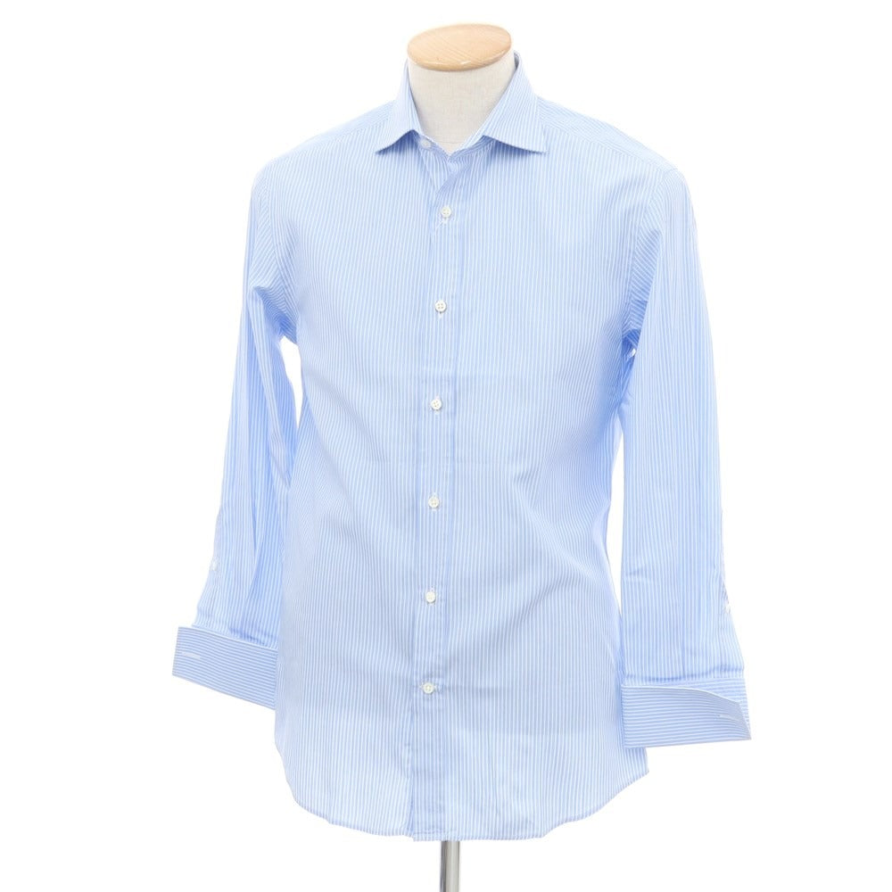 [Used] Ralph Lauren Purple Label Ralph Lauren Collection Purple Label Cotton Wide Collar Dress Shirt Light Blue x White [15] [Condition Rank C] [Men&