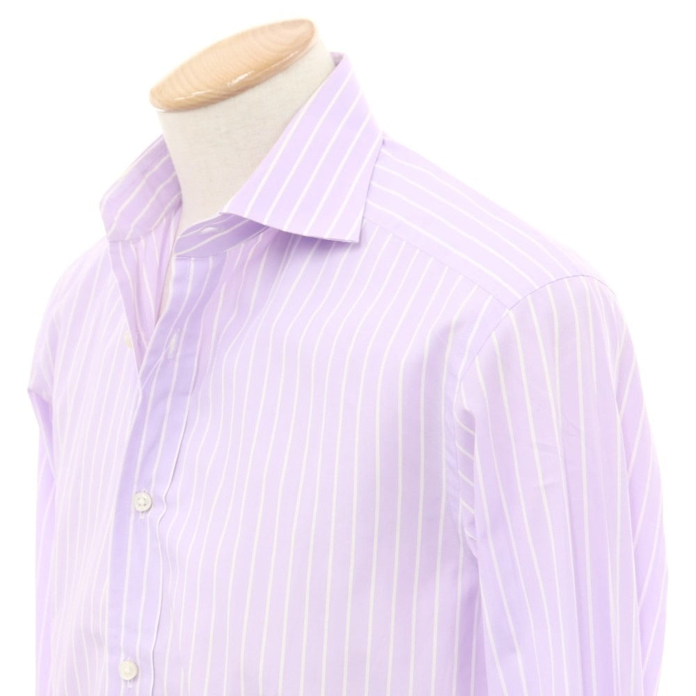 [Used] Ralph Lauren Purple Label Ralph Lauren Collection Purple Label Cotton Stripe Wide Collar Dress Shirt Lavender x White [15] [Condition Rank C] [Men&