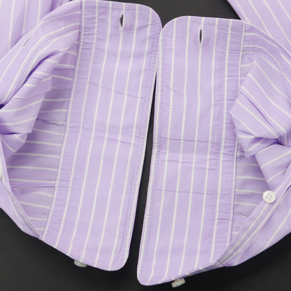 [Used] Ralph Lauren Purple Label Ralph Lauren Collection Purple Label Cotton Stripe Wide Collar Dress Shirt Lavender x White [15] [Condition Rank C] [Men&