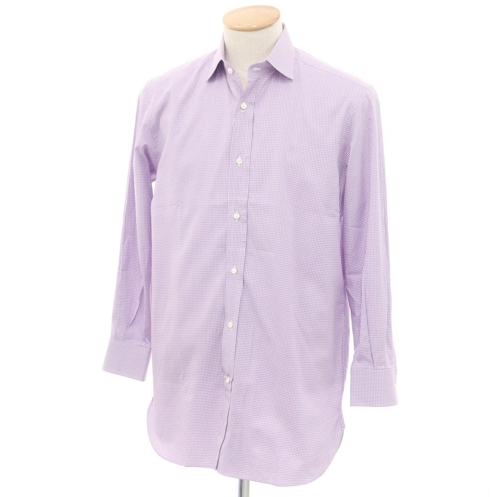 [Used] Ralph Lauren Purple Label Ralph Lauren Collection Purple Label Cotton Semi-wide Collar Dress Shirt Purple x White [15] [Condition Rank C] [Men&