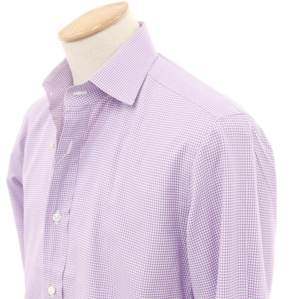 [Used] Ralph Lauren Purple Label Ralph Lauren Collection Purple Label Cotton Semi-wide Collar Dress Shirt Purple x White [15] [Condition Rank C] [Men&