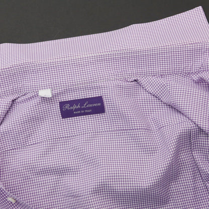 [Used] Ralph Lauren Purple Label Ralph Lauren Collection Purple Label Cotton Semi-wide Collar Dress Shirt Purple x White [15] [Condition Rank C] [Men&