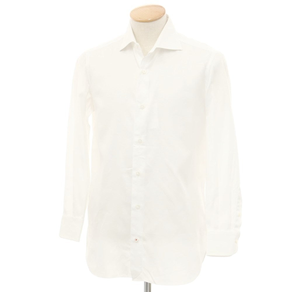 [Used] ISAIA Cotton Wide Collar Dress Shirt White [38] [Condition Rank B] ​​[Men&