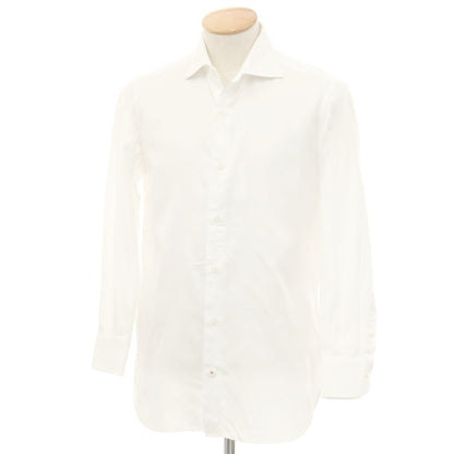 [Used] ISAIA Cotton Wide Collar Dress Shirt White [38] [Condition Rank B] ​​[Men&