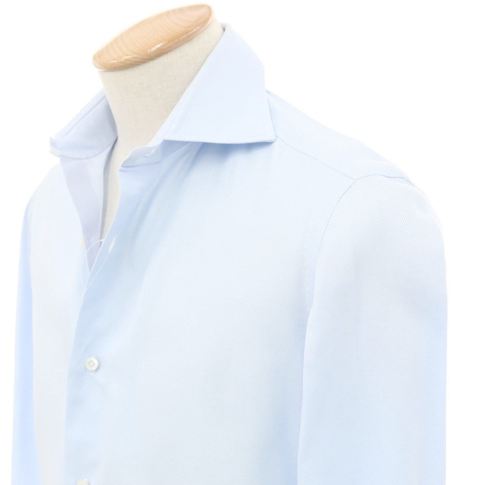 [Used] ISAIA Cotton Wide Collar Dress Shirt Light Blue [No Size (XS)] [Condition Rank C] [Men&